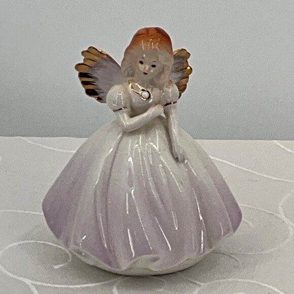 Josef Originals Birthstone March Aquamarine Angel Figurine With Box - Picture 1 of 5
